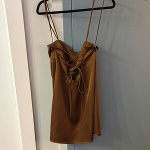 Dress Forum Brown Silk Dress